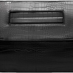 Women Classic Crocodile Pattern Faux Leather Clutch Purse Oversized Female Shoul